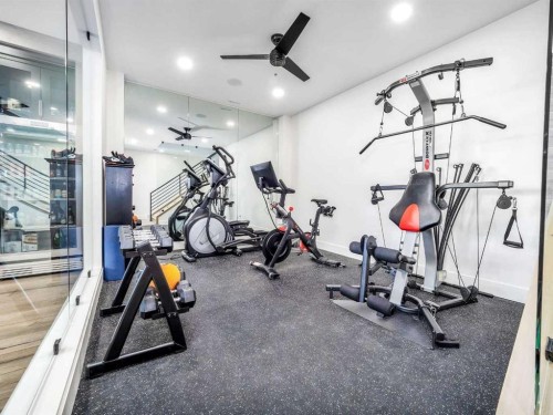 19 Stonecrest Point West, Lethbridge, AB - Indoor Photo Showing Gym Room