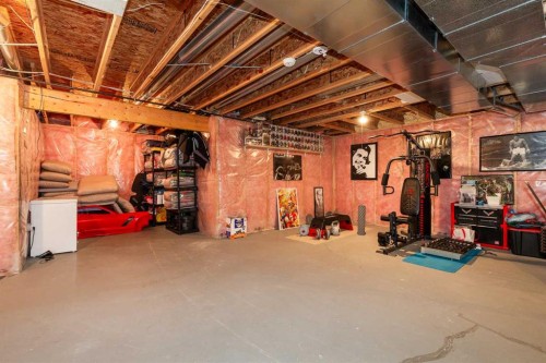 443 Everbrook Way Sw, Calgary, AB - Indoor Photo Showing Basement