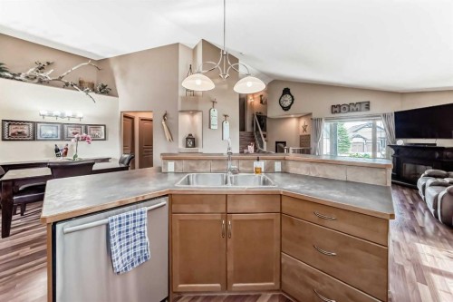 41 Canyoncrest Point West, Lethbridge, AB - Indoor Photo Showing Kitchen With Double Sink