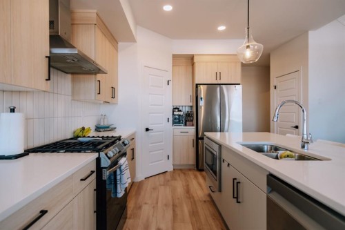 209 Blackwolf Place North, Lethbridge, AB - Indoor Photo Showing Kitchen With Double Sink With Upgraded Kitchen