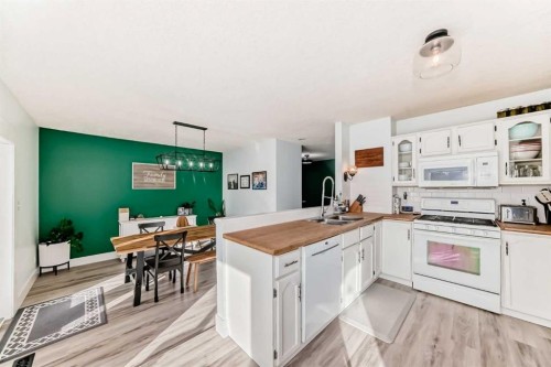 22 Sherwood Crescent West, Lethbridge, AB - Indoor Photo Showing Kitchen With Double Sink