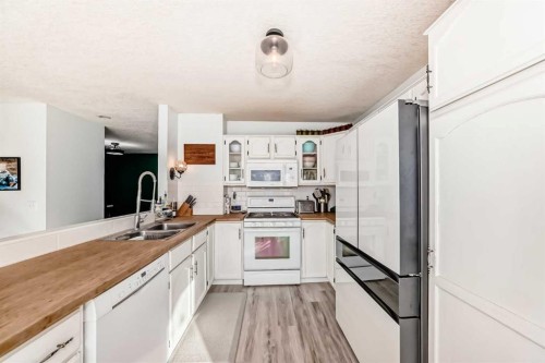 22 Sherwood Crescent West, Lethbridge, AB - Indoor Photo Showing Kitchen With Double Sink