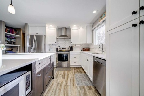 34 Honeysuckle Road North, Lethbridge, AB - Indoor Photo Showing Kitchen With Stainless Steel Kitchen With Upgraded Kitchen