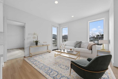 8602 25 Avenue, Coleman, AB - Indoor Photo Showing Living Room