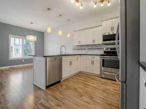 98 Moonlight Boulevard West, Lethbridge, AB - Indoor Photo Showing Kitchen With Stainless Steel Kitchen With Upgraded Kitchen