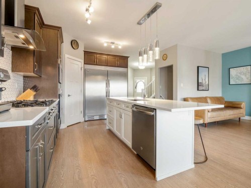 166 Crocus Terrace West, Lethbridge, AB - Indoor Photo Showing Kitchen With Stainless Steel Kitchen With Upgraded Kitchen