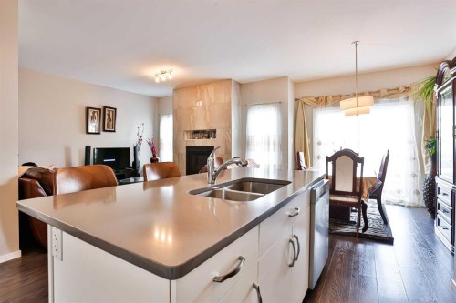 405 Moonlight Way West, Lethbridge, AB - Indoor Photo Showing Kitchen With Double Sink
