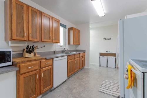 384 N 100 E, Raymond, AB - Indoor Photo Showing Kitchen With Double Sink