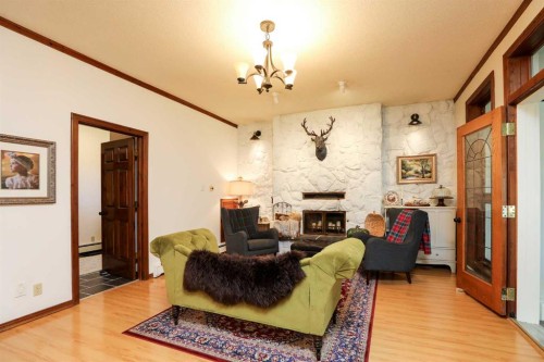 107 Temple Crescent West, Lethbridge, AB - Indoor Photo Showing Other Room With Fireplace