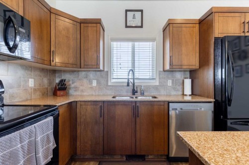 219 Lynx Road North, Lethbridge, AB - Indoor Photo Showing Kitchen With Double Sink