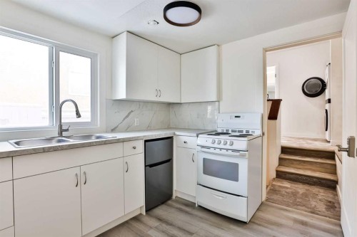 1019 7 Street North, Lethbridge, AB - Indoor Photo Showing Kitchen With Double Sink