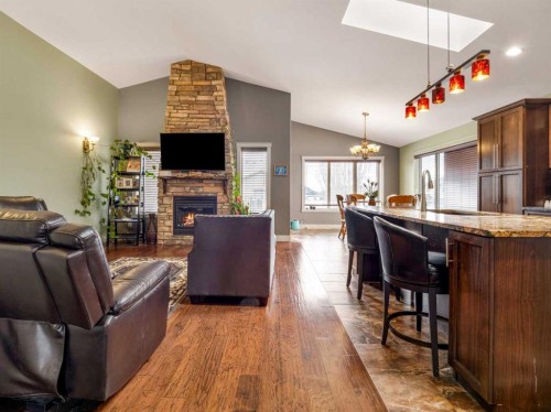 128 Sixmile Common South, Lethbridge, AB - Indoor With Fireplace