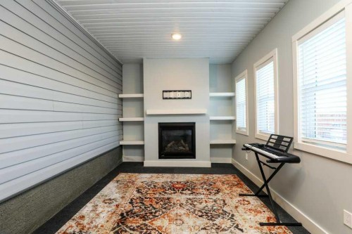 502 Bluebell Lane West, Lethbridge, AB - Indoor With Fireplace