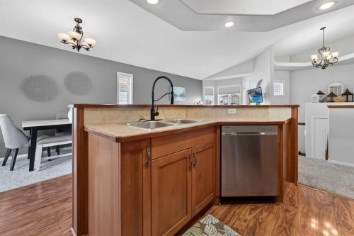 210 Firelight Crescent West, Lethbridge, AB - Indoor Photo Showing Kitchen With Double Sink