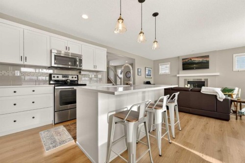 148 Cabot Landing West, Lethbridge, AB - Indoor Photo Showing Kitchen With Stainless Steel Kitchen With Upgraded Kitchen