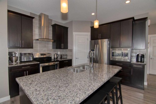 559 Moonlight Lane West, Lethbridge, AB - Indoor Photo Showing Kitchen With Double Sink With Upgraded Kitchen