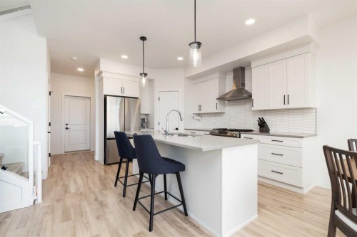1180 Coalbrook Place West, Lethbridge, AB - Indoor Photo Showing Kitchen With Stainless Steel Kitchen With Upgraded Kitchen