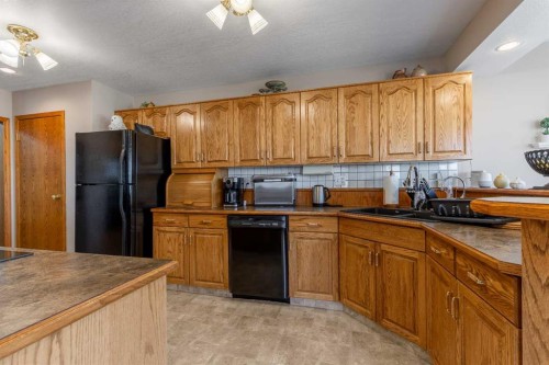 229 Coachwood Point West, Lethbridge, AB - Indoor Photo Showing Kitchen With Double Sink