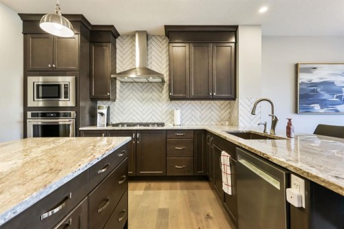 370 Magnolia Heath Se, Calgary, AB - Indoor Photo Showing Kitchen With Upgraded Kitchen