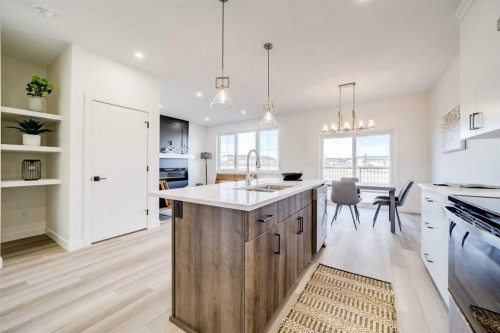 393 Rivergrove Chase West, Lethbridge, AB - Indoor Photo Showing Kitchen With Double Sink With Upgraded Kitchen