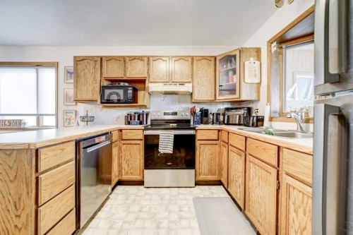 131 Beaverbrook Road North, Lethbridge, AB - Indoor Photo Showing Kitchen With Double Sink