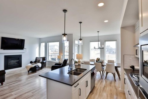 56 Greywolf Road North, Lethbridge, AB - Indoor Photo Showing Other Room With Fireplace