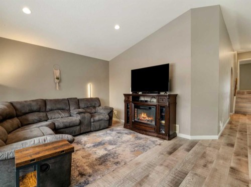 214 Firelight Crescent West, Lethbridge, AB - Indoor Photo Showing Living Room With Fireplace