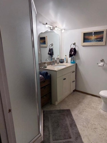 205 Hamilton Avenue, Lundbreck, AB - Indoor Photo Showing Bathroom
