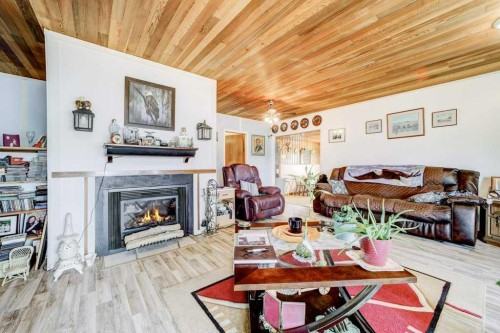 379N 300 E, Raymond, AB - Indoor Photo Showing Living Room With Fireplace