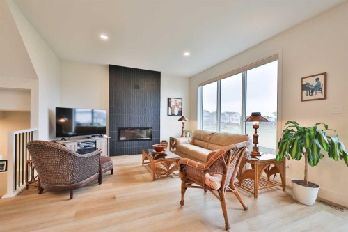 42 Blackwolf Pass North, Lethbridge, AB - Indoor With Fireplace