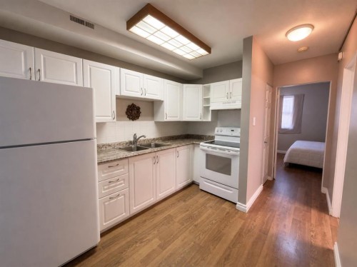 2-1327 Scenic Drive South, Lethbridge, AB - Indoor Photo Showing Kitchen With Double Sink