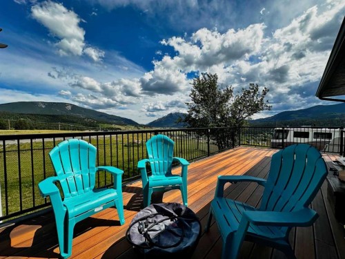 8149 26 Avenue, Coleman, AB - Outdoor With Deck Patio Veranda With View