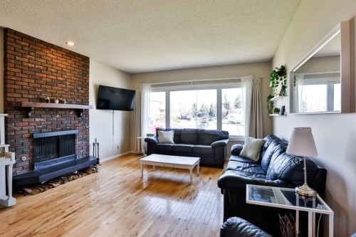 99 Lemoyne Crescent West, Lethbridge, AB - Indoor Photo Showing Living Room With Fireplace