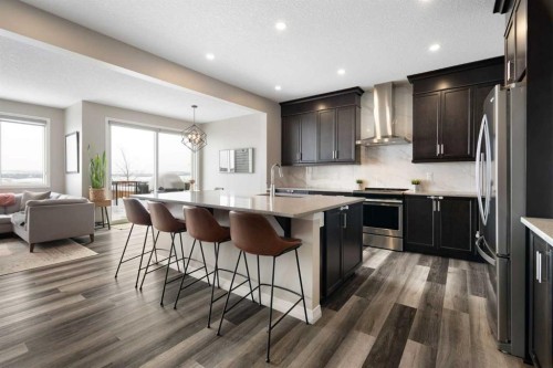 700 Seton Circle Se, Calgary, AB - Indoor Photo Showing Kitchen With Upgraded Kitchen