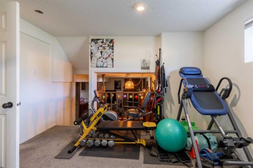 57 Honeysuckle Road North, Lethbridge, AB - Indoor Photo Showing Gym Room