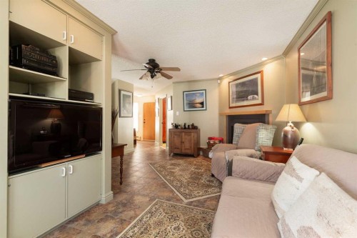 41 Simon Fraser Boulevard West, Lethbridge, AB - Indoor Photo Showing Living Room With Fireplace
