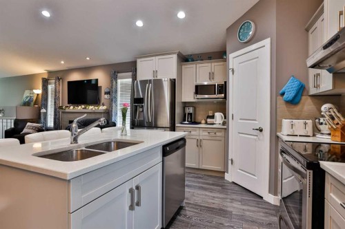 223 Couleesprings Terrace South, Lethbridge, AB - Indoor Photo Showing Kitchen With Double Sink