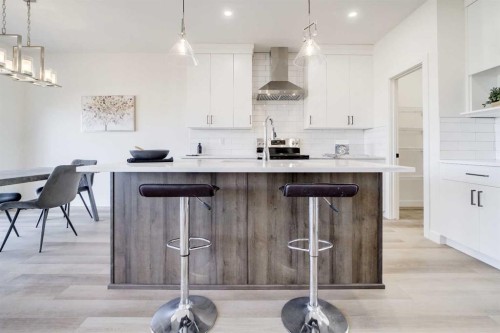 393 Rivergrove Chase West, Lethbridge, AB - Indoor Photo Showing Kitchen With Upgraded Kitchen