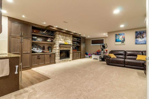 679 Keystone Chase West, Lethbridge, AB - Indoor With Fireplace