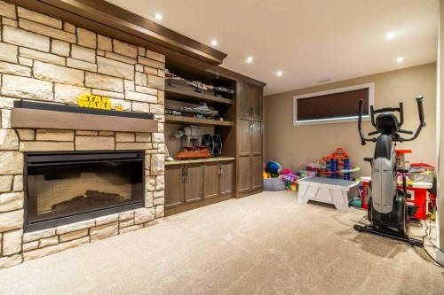 679 Keystone Chase West, Lethbridge, AB - Indoor With Fireplace