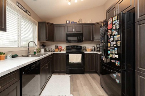 247 Blackwolf Way North, Lethbridge, AB - Indoor Photo Showing Kitchen With Double Sink