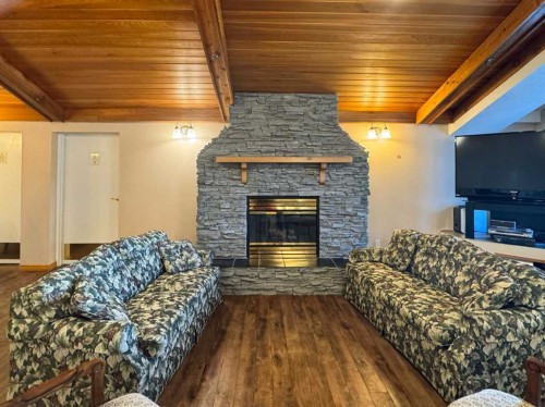 208-75 1 Avenue South, Lethbridge, AB - Indoor Photo Showing Living Room With Fireplace