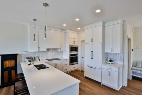 8618 25 Avenue, Coleman, AB - Indoor Photo Showing Kitchen With Double Sink With Upgraded Kitchen