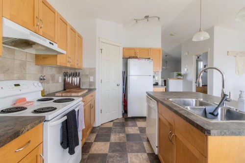 111 Mt Sundance Crescent West, Lethbridge, AB - Indoor Photo Showing Kitchen With Double Sink