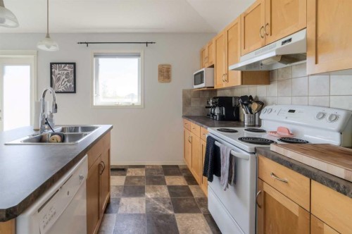 111 Mt Sundance Crescent West, Lethbridge, AB - Indoor Photo Showing Kitchen With Double Sink