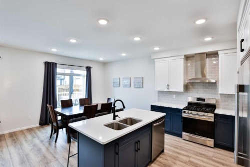 1109 Pacific Circle West, Lethbridge, AB - Indoor Photo Showing Kitchen With Double Sink With Upgraded Kitchen