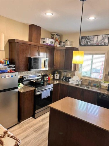 227 Lynx Road North, Lethbridge, AB - Indoor Photo Showing Kitchen With Double Sink