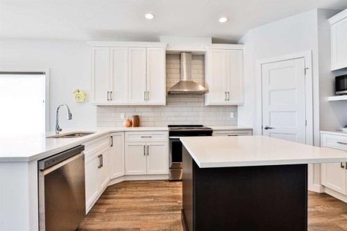 761 Atlantic Cove West, Lethbridge, AB - Indoor Photo Showing Kitchen With Upgraded Kitchen