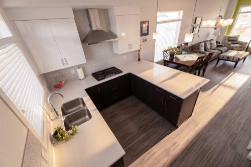 318 Lynx Road North, Lethbridge, AB - Indoor Photo Showing Kitchen With Double Sink