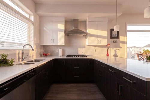 318 Lynx Road North, Lethbridge, AB - Indoor Photo Showing Kitchen With Double Sink With Upgraded Kitchen